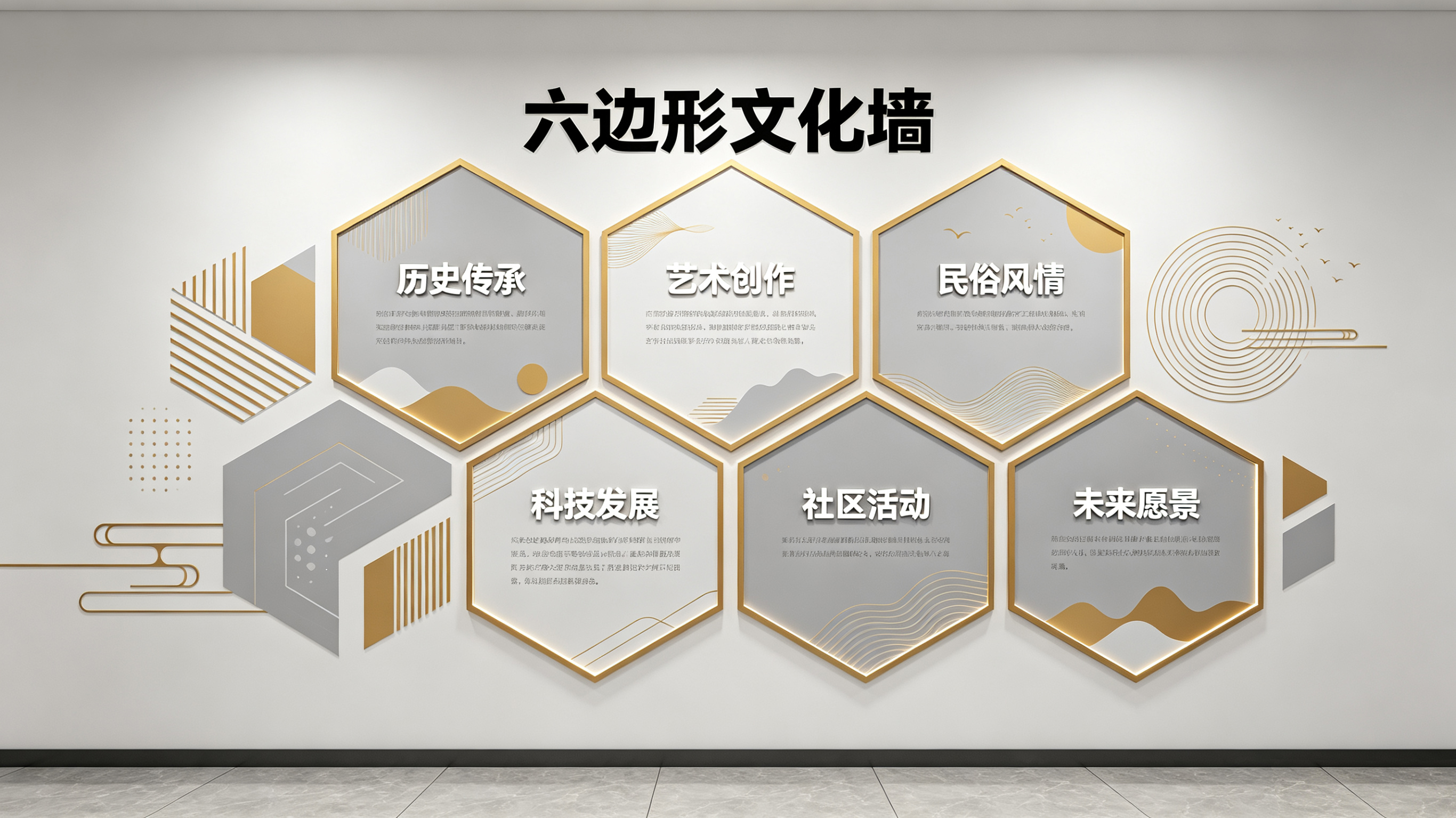 峡江企业文化墙 | 六边形信息美学